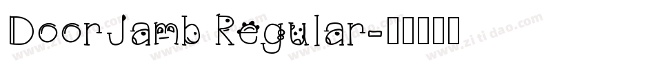 DoorJamb Regular字体转换